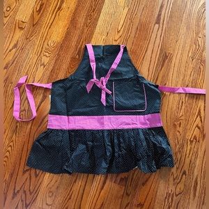 Polka Dot Apron With Pink Accents